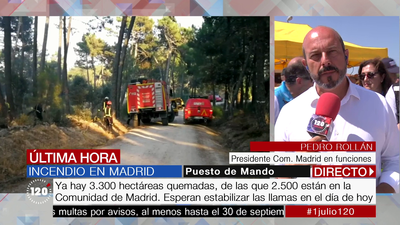 Rollán: “Esperamos controlar definitivamente el incendio a lo largo de la jornada”