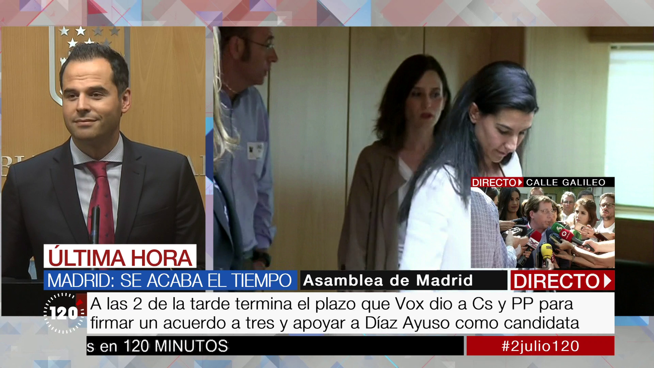 Ciudadanos pide al presidente de la Asamblea de Madrid más tiempo para negociar con el PP