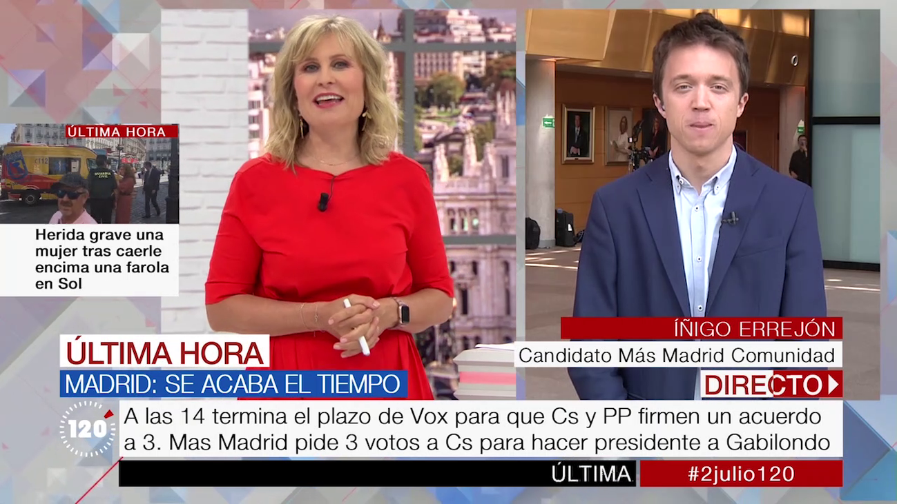 Errejón pide a Cs que se “aclare”: “Nos tiene que decir qué prefieren y las condiciones”