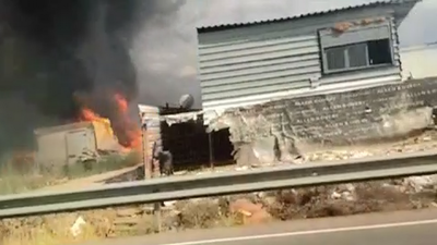 Susto en San Fernando de Henares por el incendio en un asentamiento ilegal