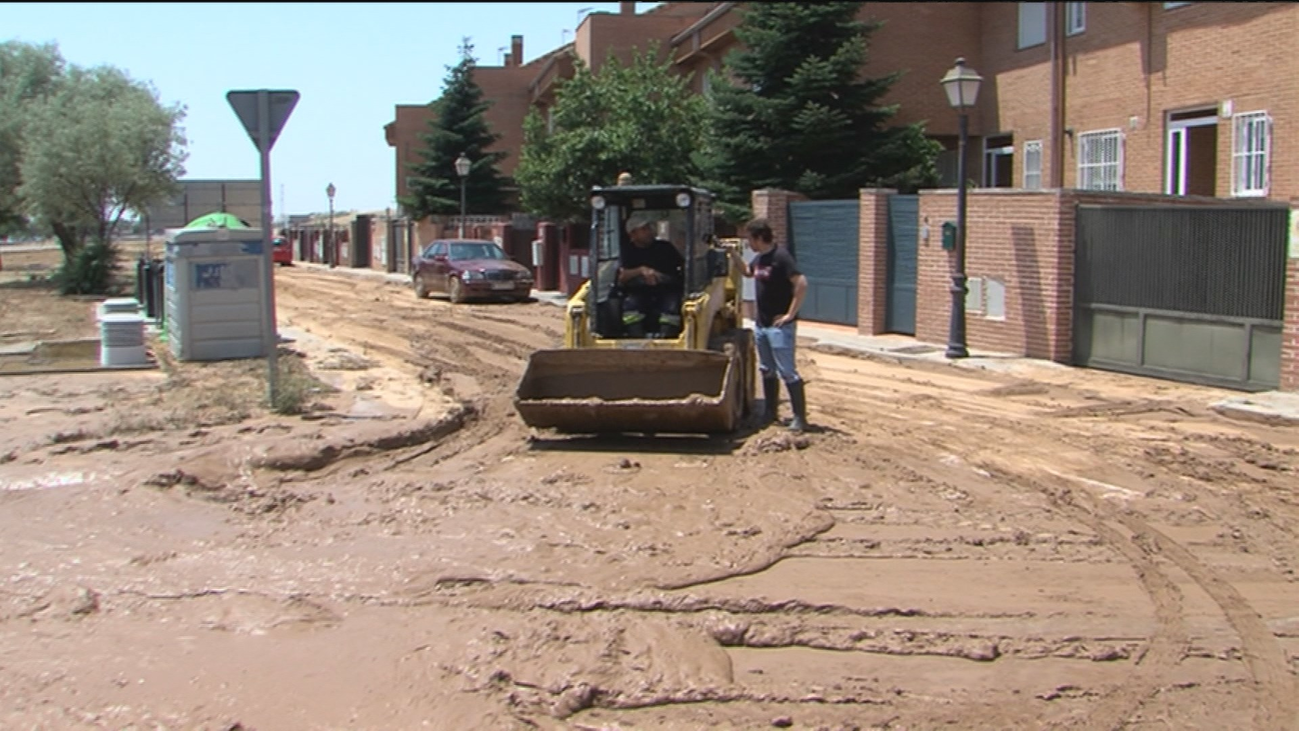 El día después de la tromba de agua en Camarma