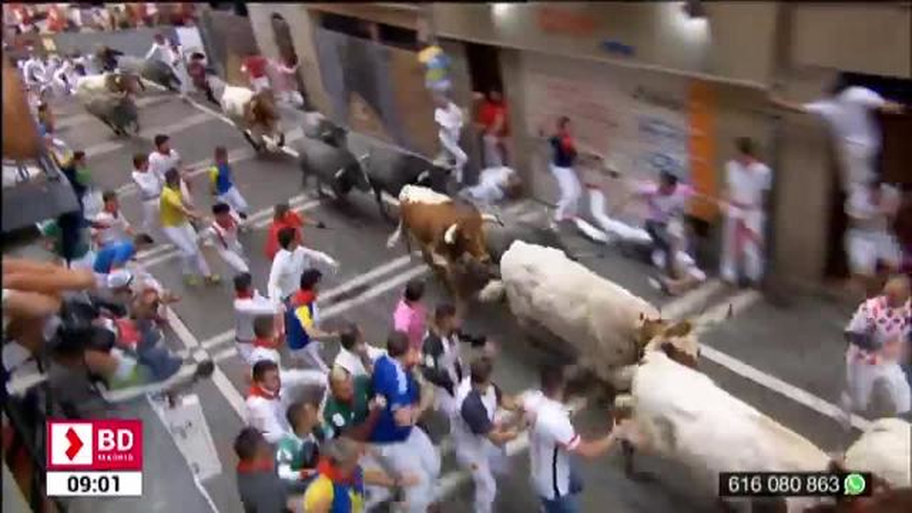 Tercer encierro rápido, limpio y sin corneados en los Sanfermines 2019