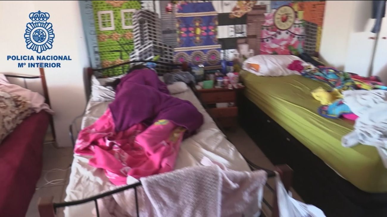 Imagen de una de las mujeres liberadas de una red de prostitución