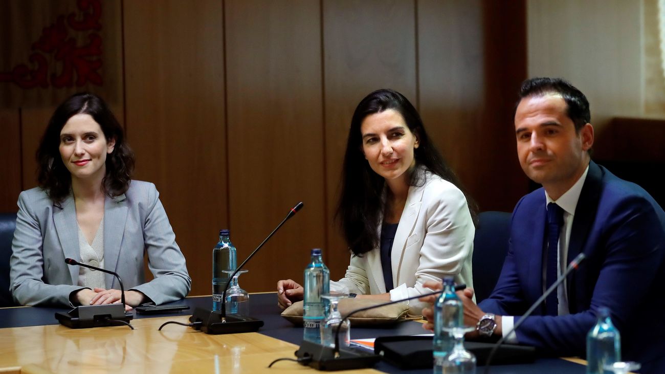 Isable Díaz Ayuso, Rocío Monasterio e Ignacio Aguado