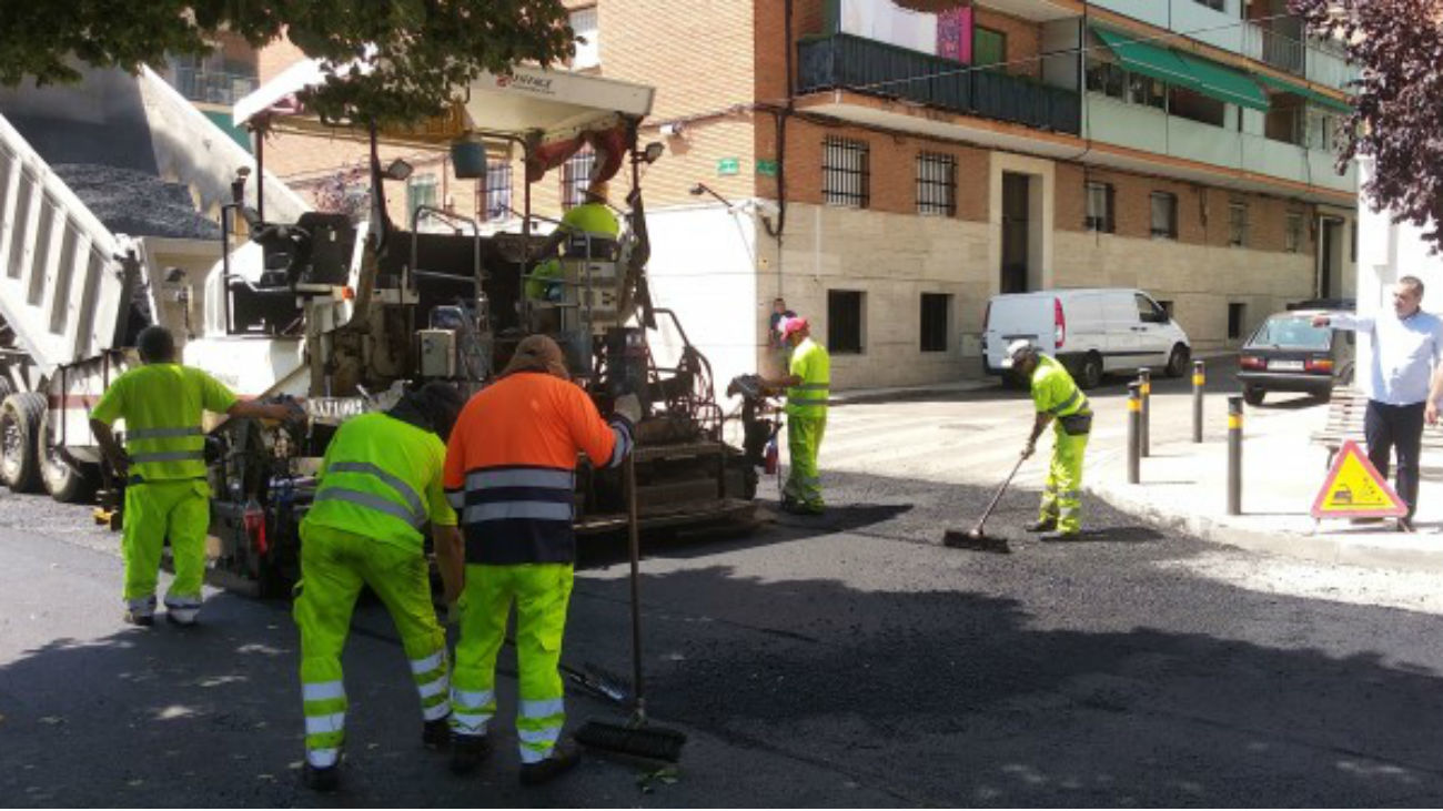 Operación asfalto en San Fernando de Henares