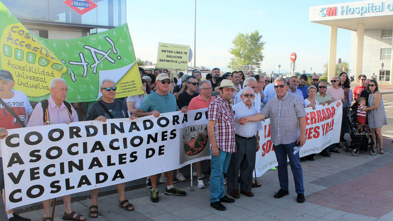 Protesta de los vecinos de Coslada y San Fernando