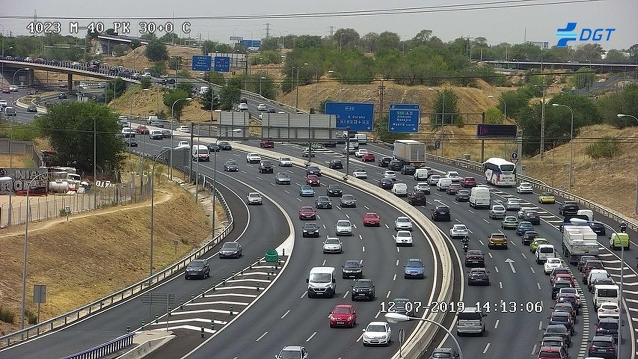 Retenciones y circulación complicada en la M-40 tras un accidente múltiple
