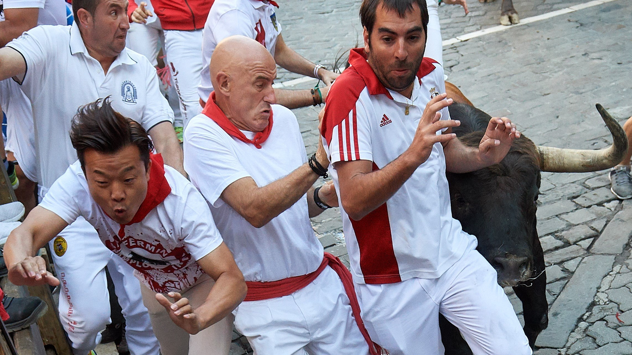 Tres trasladados al hospital tras el sexto encierro de los Sanfermines 2019