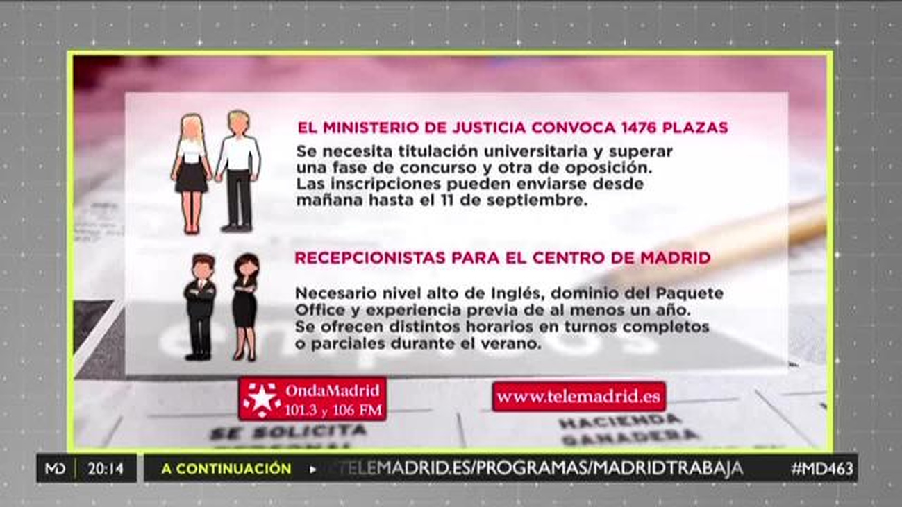 El Ministerio de Justicia convoca más de 1.000 plazas