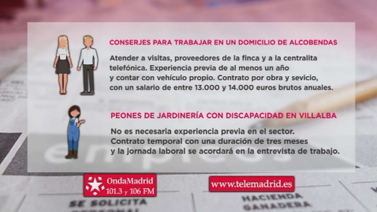 Se buscan conserjes para trabajar en Alcobendas