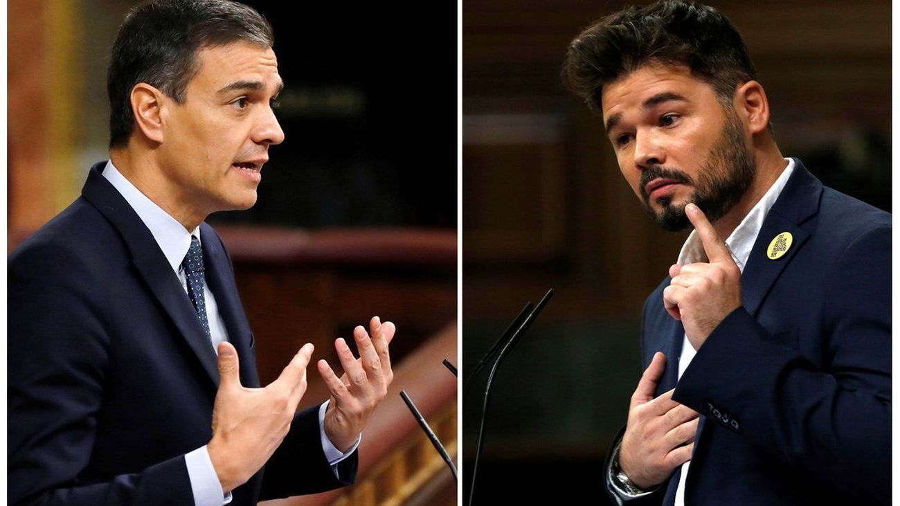 Pedro Sánchez y Gabriel Rufián