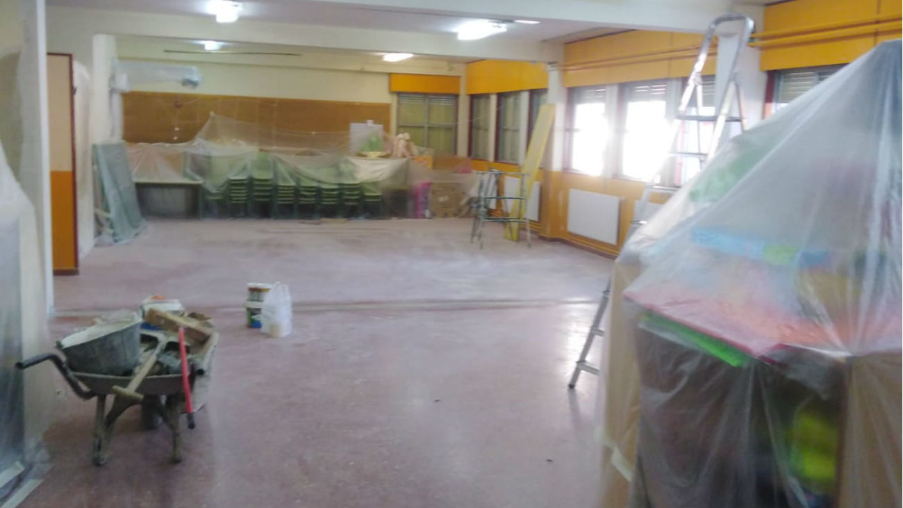 Obras en un colegio de Velilla