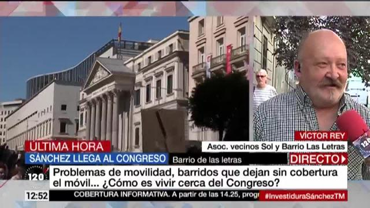 ¿Cómo es vivir cerca del Congreso en pleno debate de investidura?