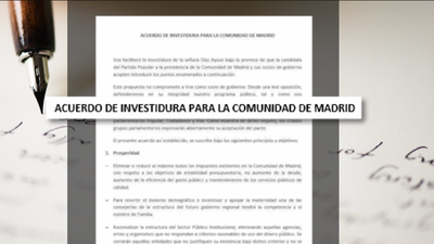 El Gobierno de Madrid pende de dos folios