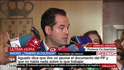 Ignacio Aguado: "La pelota está en el tejado de Vox"