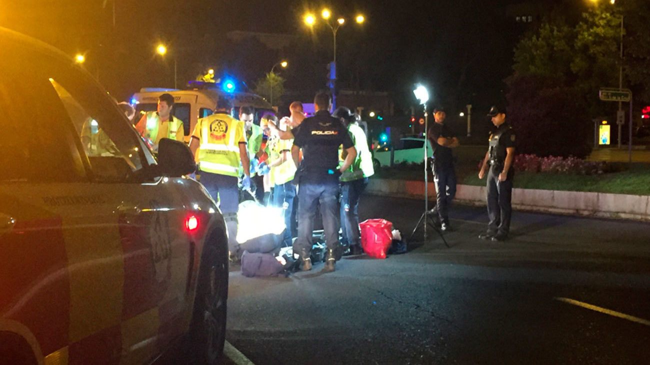 Muere en Madrid un motorista al impactar contra un coche en la Castellana