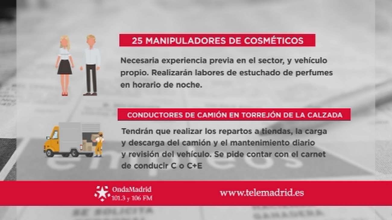 Se buscan manipuladores de cosméticos para trabajar en San Fernando de Henares