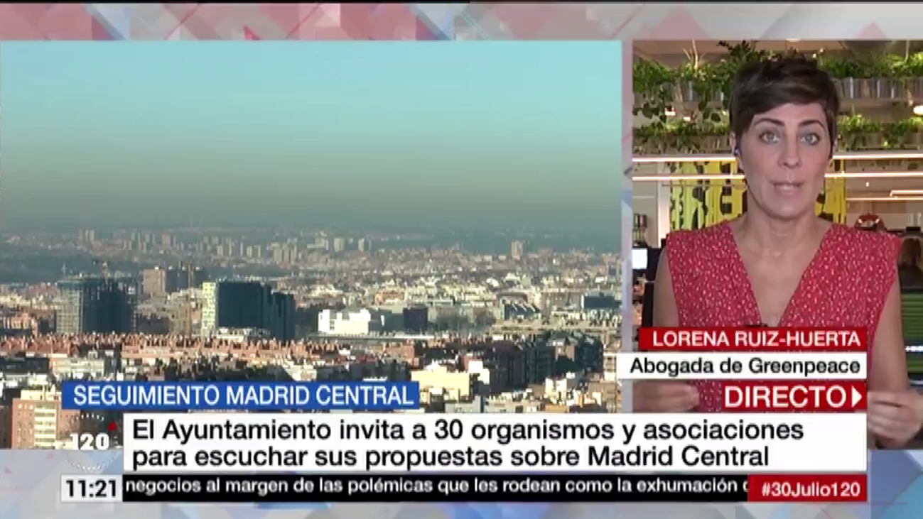 Greenpeace pide al Ayuntamiento "responsabilidad" y "claridad" sobre Madrid Central