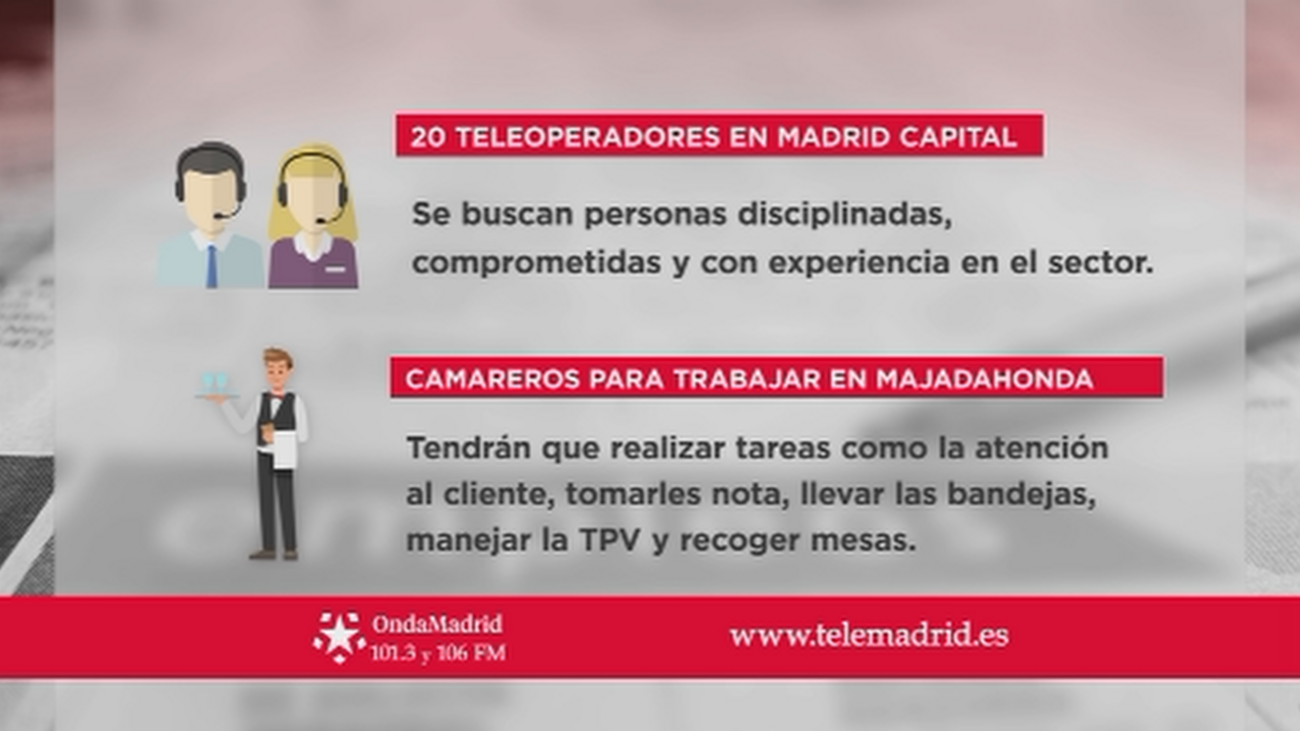 Se buscan camareros para trabajar en Majadahonda