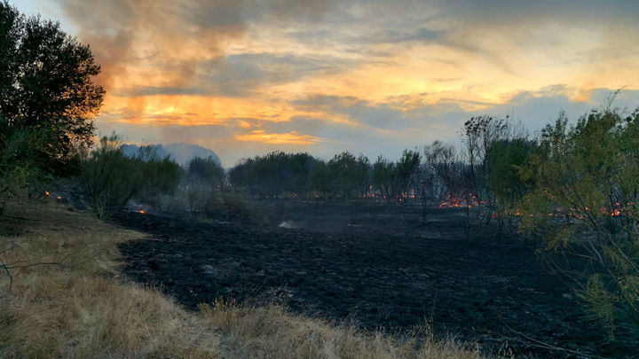 Incendio forestal en Brunete (Foto: @masbrunete)
