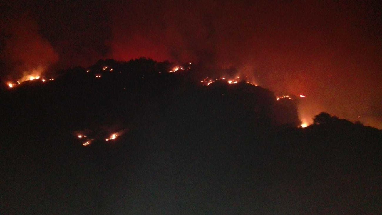 Incendio forestal  en Gran Canaria