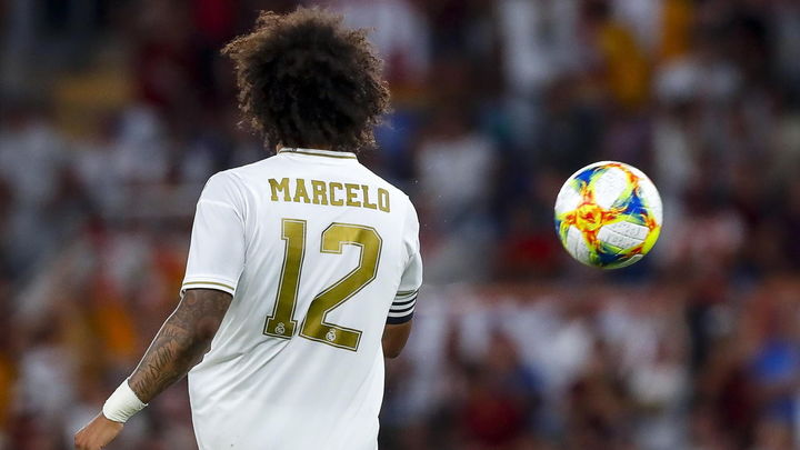 Marcelo en un lance del partido