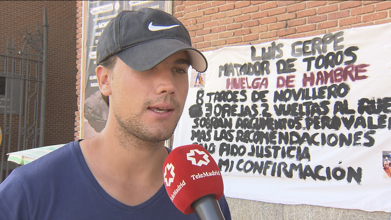 El torero Luis Gerpe, siete días en huelga de hambre pidiendo torear en Las Ventas