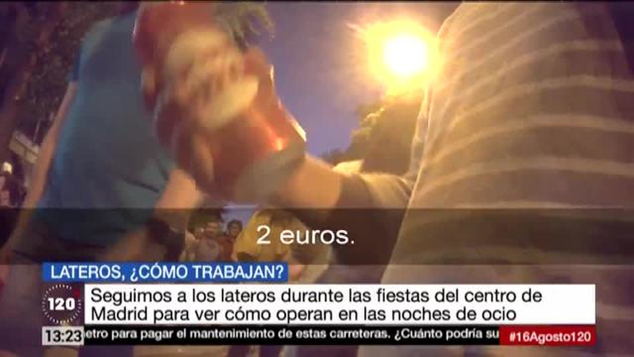 Decenas de lateros en las fiestas de Madrid