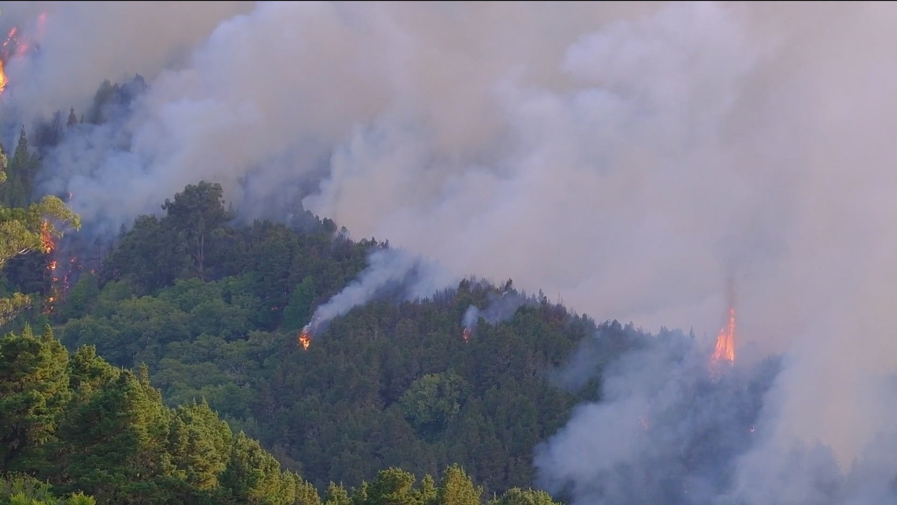 Desalojadas 4.000 personas por el incendio sin control en Gran Canaria