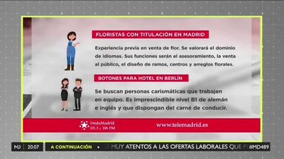 Se necesitan floristas en Madrid y botones de hotel en Berlín