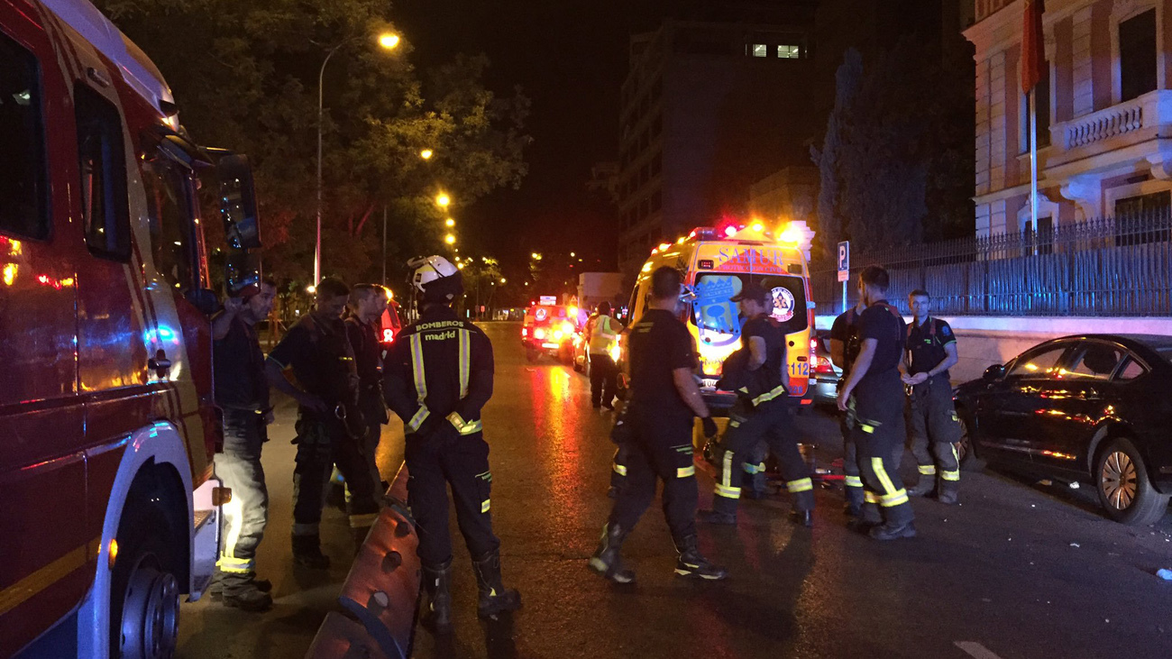 Accidente de moto en Madrid