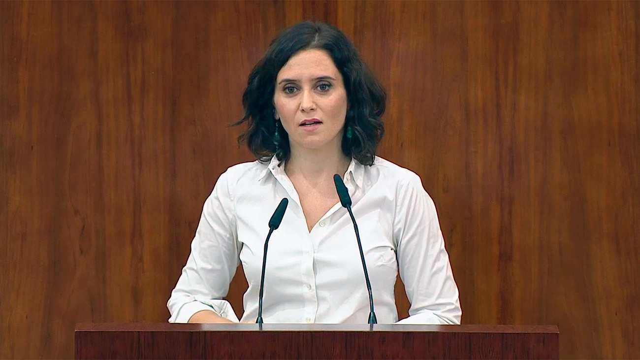 La presidenta de la Comunidad de Madrid, Isabel Díaz Ayuso