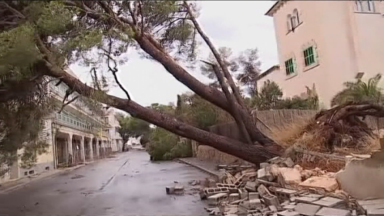 Casi 100 litros de lluvia por metro cuadrado en una sola hora en Mallorca