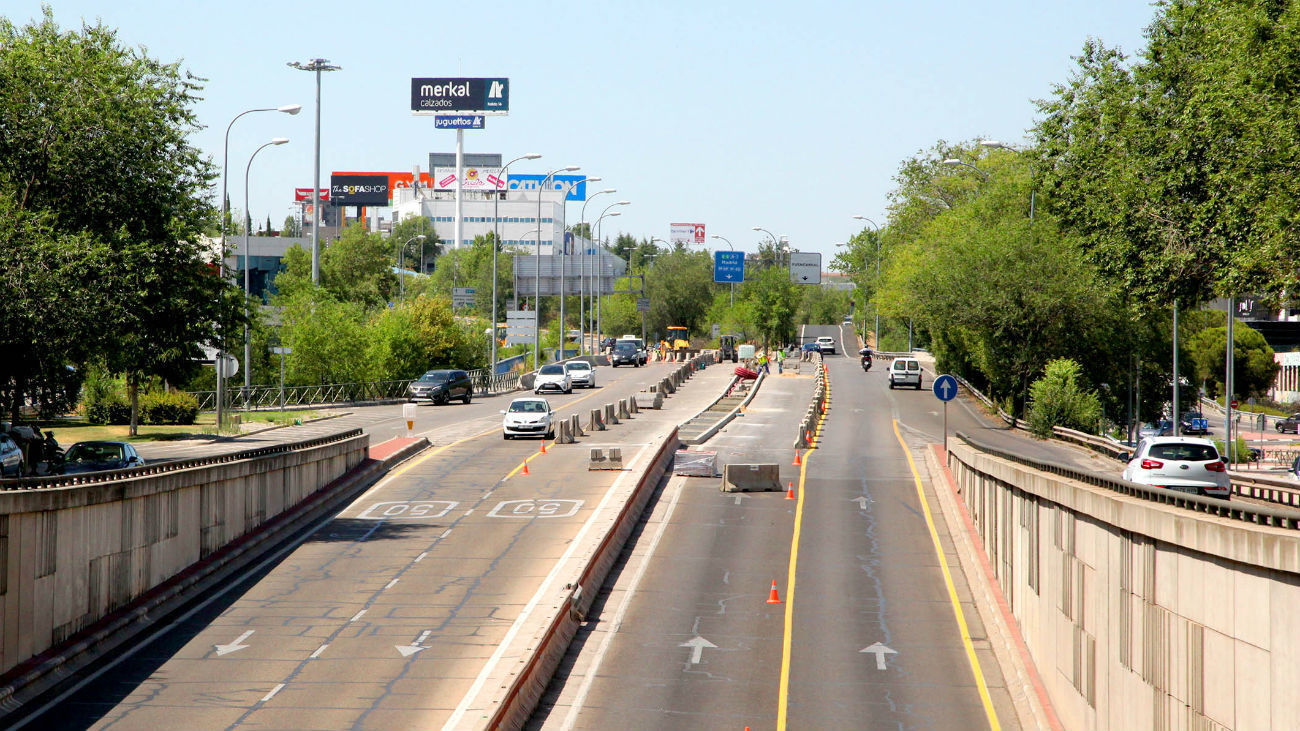 Alcobendas remodela la avenida de Bruselas para tratar de evitar los atascos junto a la  A-1