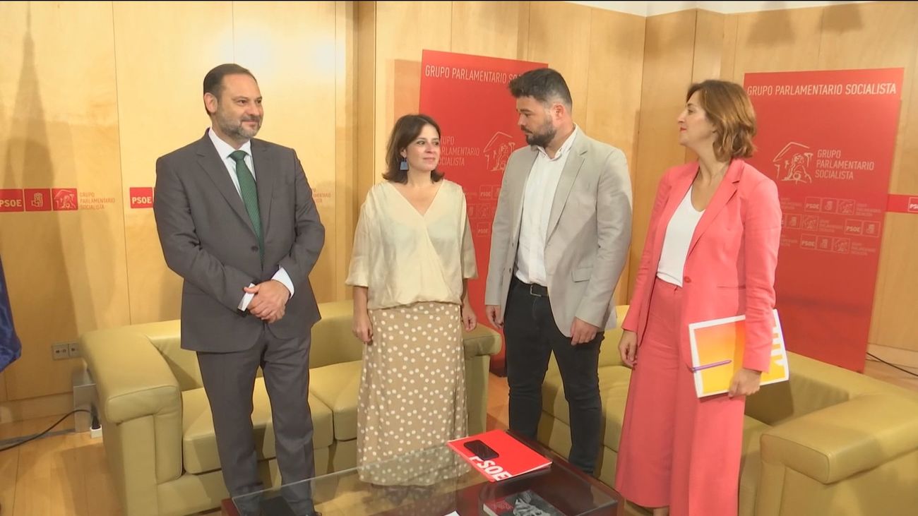 Reunión PSOE-ERC  en el Congreso