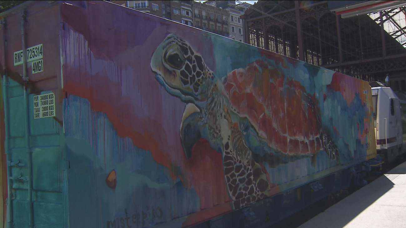 El tren de Noé llega a Madrid para reivindicar el transporte ferroviario de mercancías