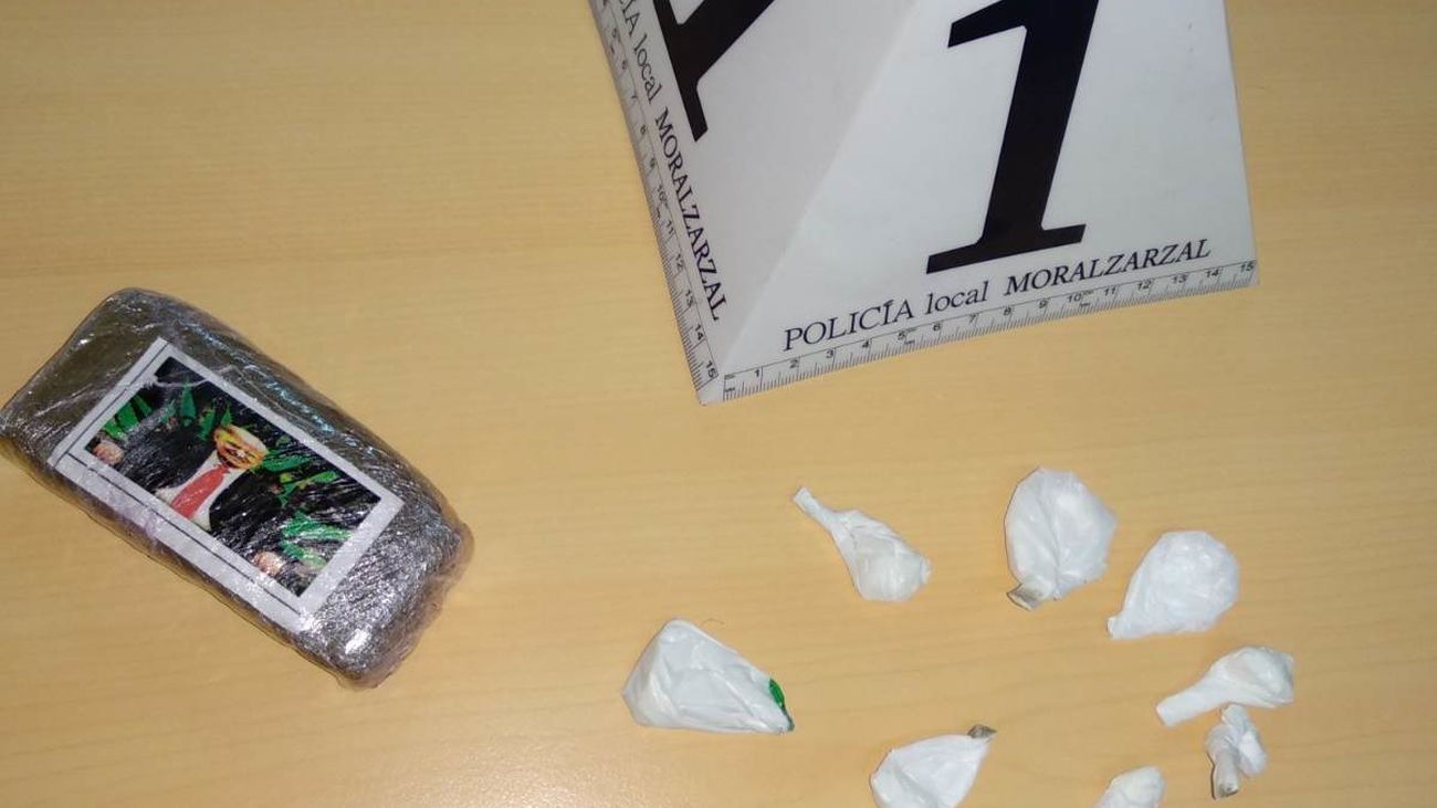 Detenido en Moralzarzal un individuo que portaba hachís y cocaína