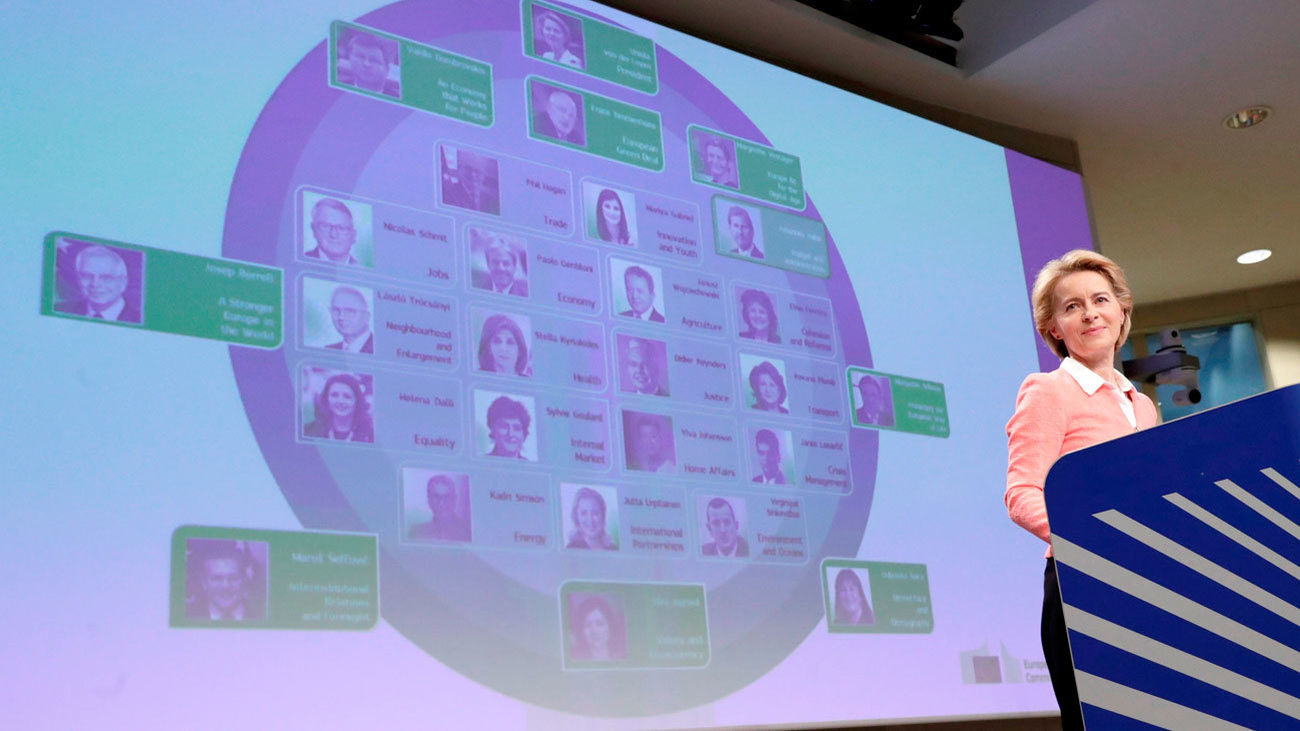 Von der Leyen presenta un Ejecutivo comunitario paritario con 8 vicepresidencias