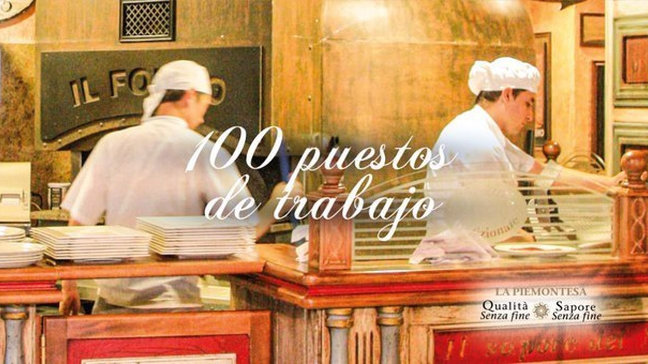 La Piemontesa busca a 25 trabajadores madrileños de hostelería