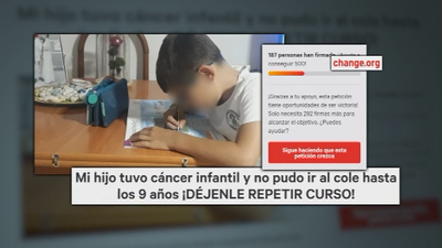 Un niño que tuvo cáncer pide repetir por segunda un curso de Primaria