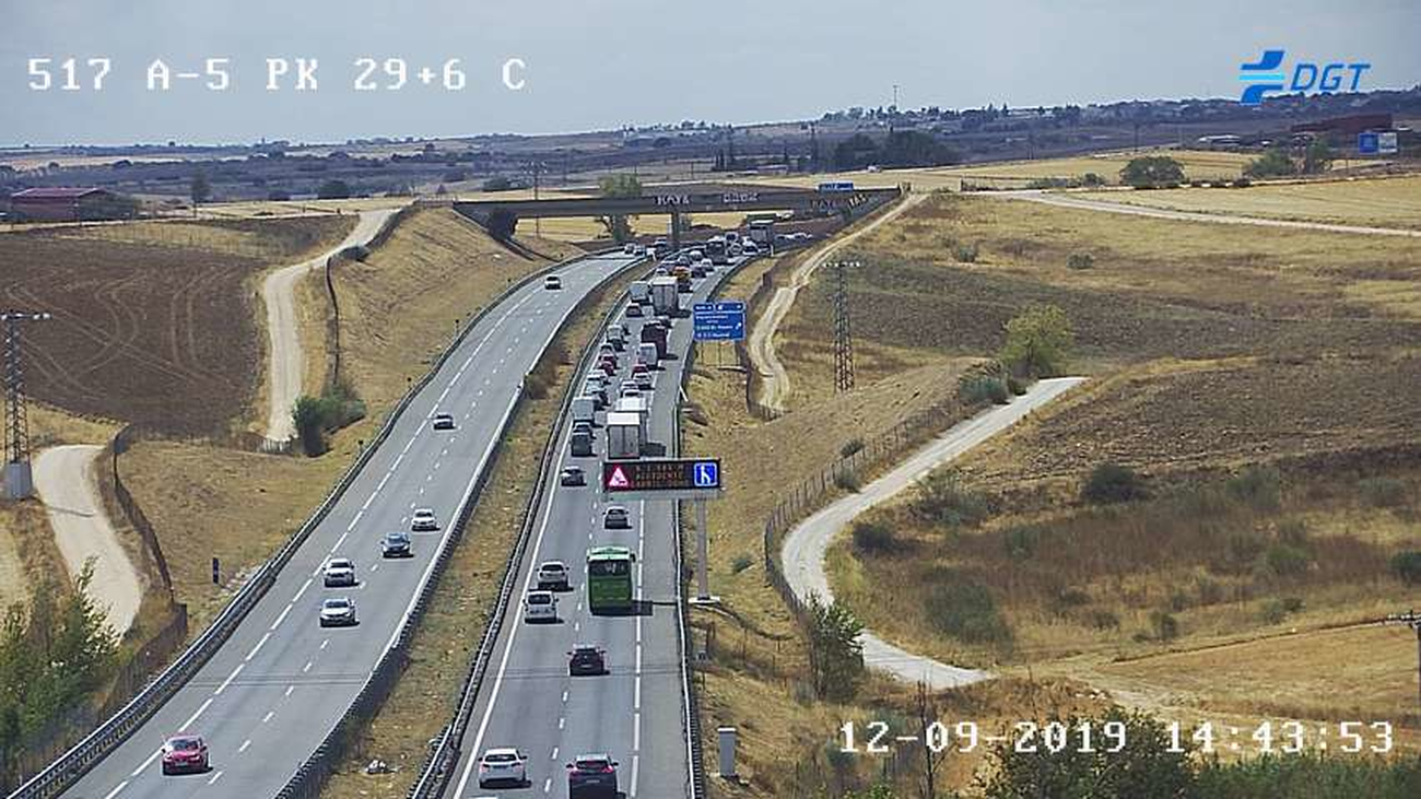 Atascos de 30 minutos por las obras de Plaza España