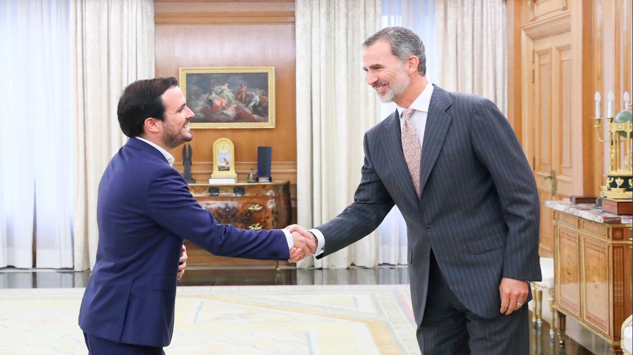 El Rey recibe al coordinador federal de Izquierda Unida (IU), Alberto Garzón