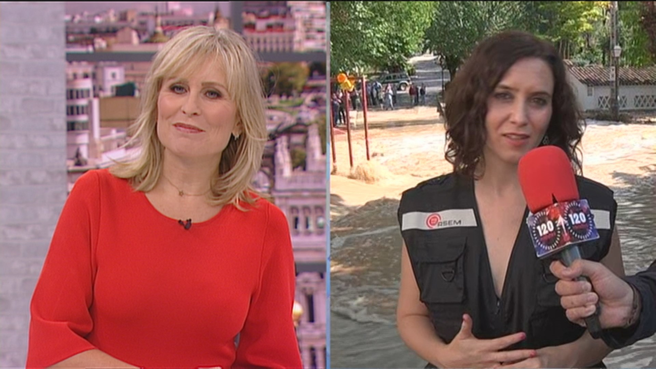 Díaz Ayuso estima en medio millón de euros la inversión para las zonas afectadas por las lluvias