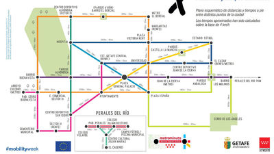 Getafe diseña un plano similar al de Metro para mejorar la movilidad