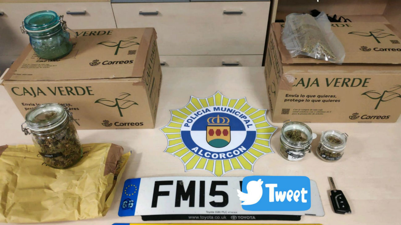 Material incautado por la Policía Local de Alcorcón