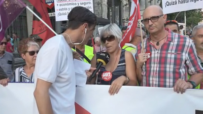 Protesta en Madrid en defensa de un transporte público digno