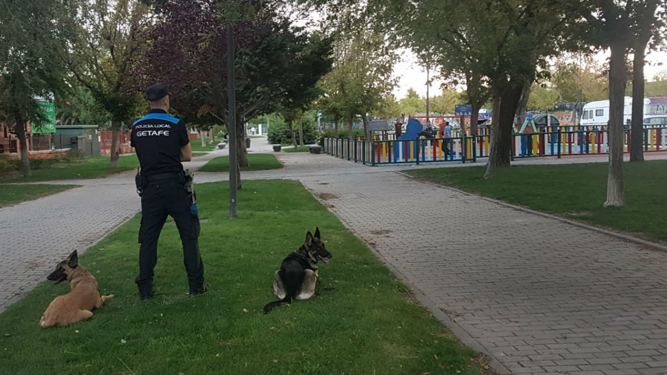 La Policía Local de Getafe encuentra droga escondida en un parque infantil