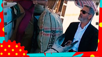 George Clooney y su paseo en burro por Navalcarnero