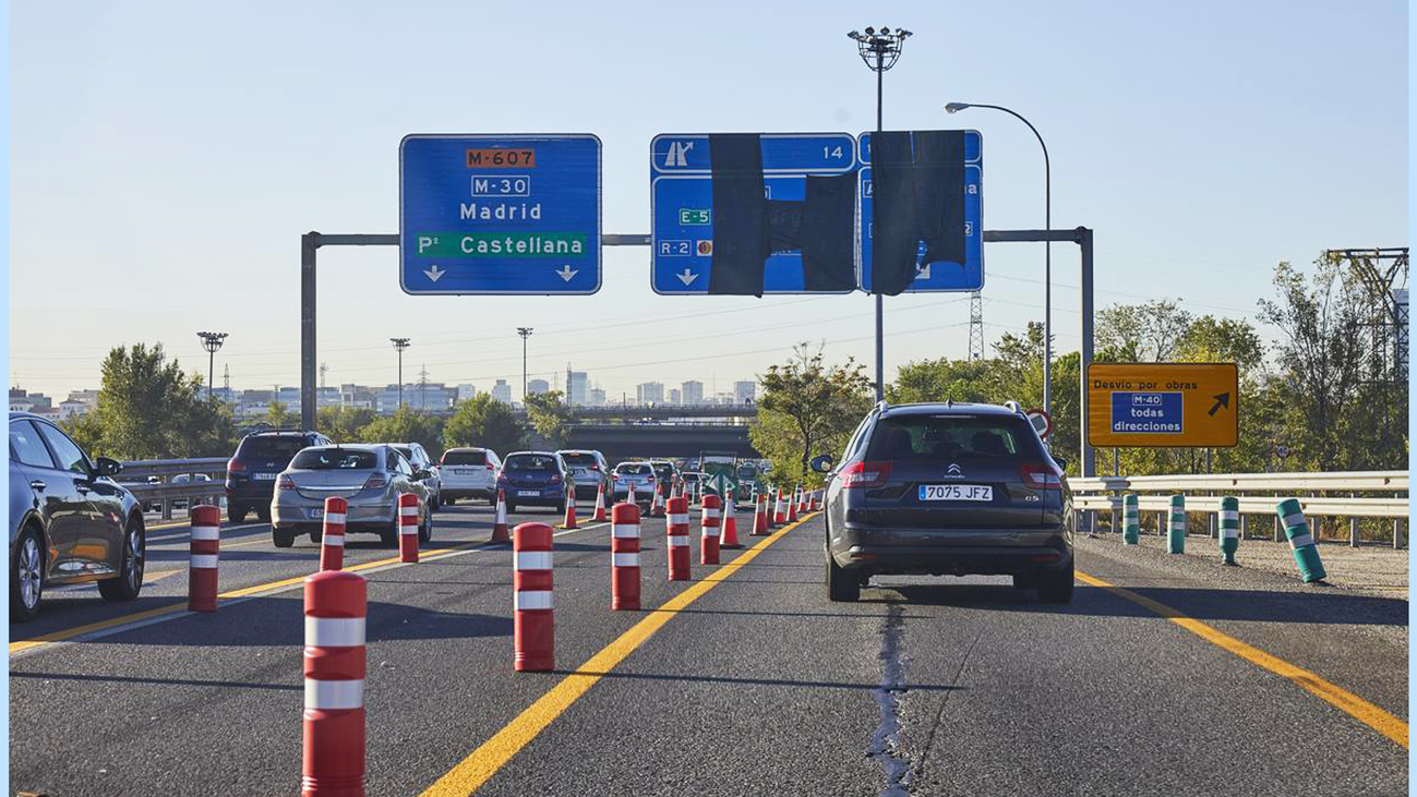 En busca de alternativas de transporte por las obras en el puente que une la M-607 con la M-40