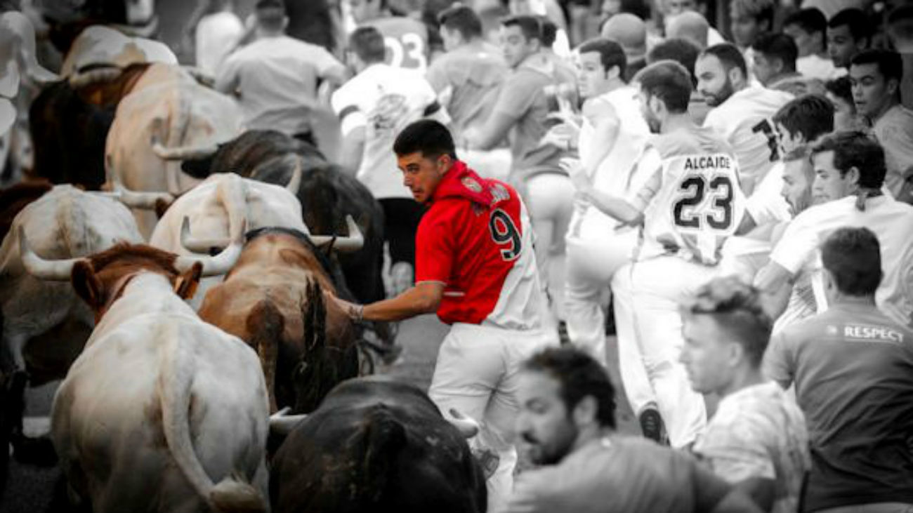 Foto ganadora del concurso de los encierros de Sanse